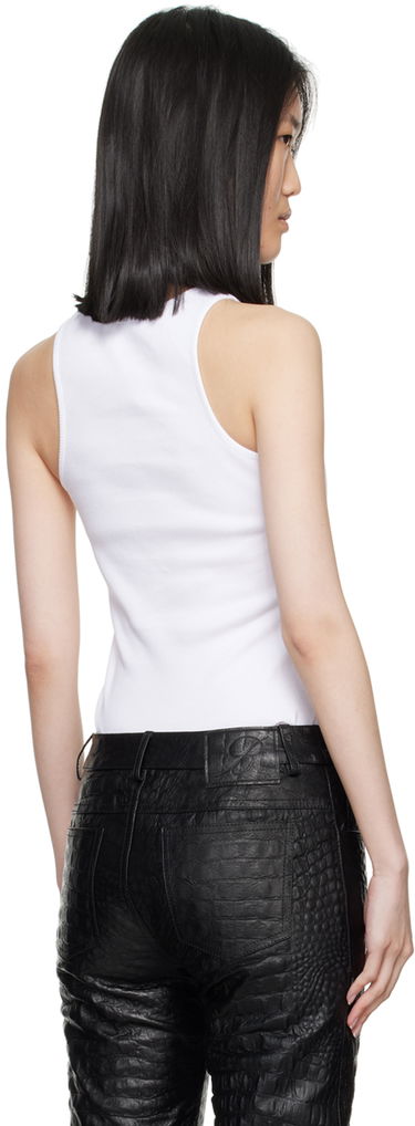 Tielko Blumarine Crystal-Cut Logo Tank Top Biela | A422T076A, 2