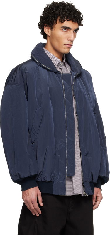 Bomber bunda HED MAYNER Hed Mayner Crinkled Bomber Jacket Navy | HMMC10060AHC156, 1