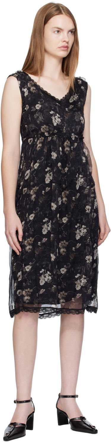 Šaty R13 R13 Sleeveless V-Neck Floral Midi Dress Čierna | R13WR476-R589A, 3