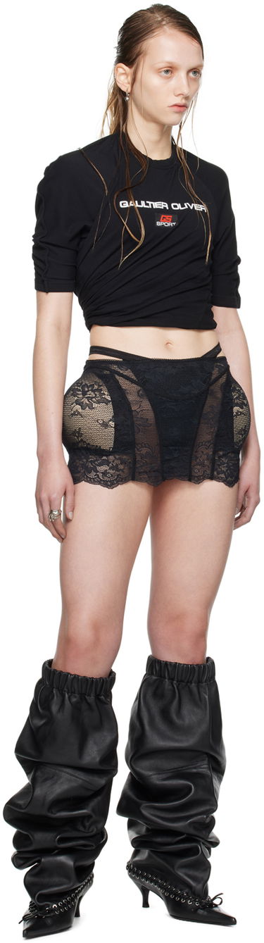 Sukňa Jean Paul Gaultier Jean Paul Gaultier Shayne Oliver Edition Lace Miniskirt Čierna | 24/27-F-JU087-C047-00, 4