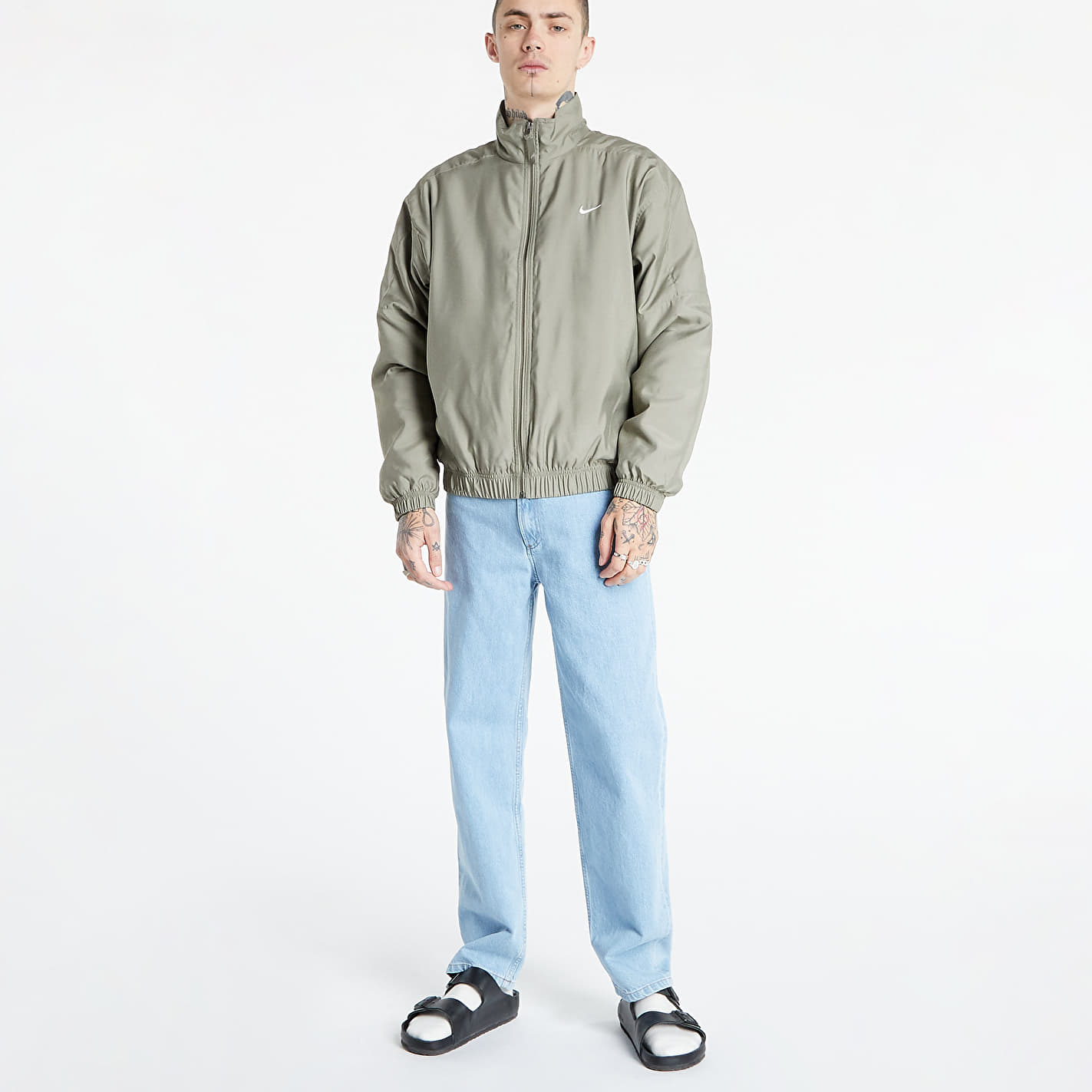 Bomber bunda Nike Lab Solo Swoosh Satin Bomber Jacket Zelené | DN1266-320, 1