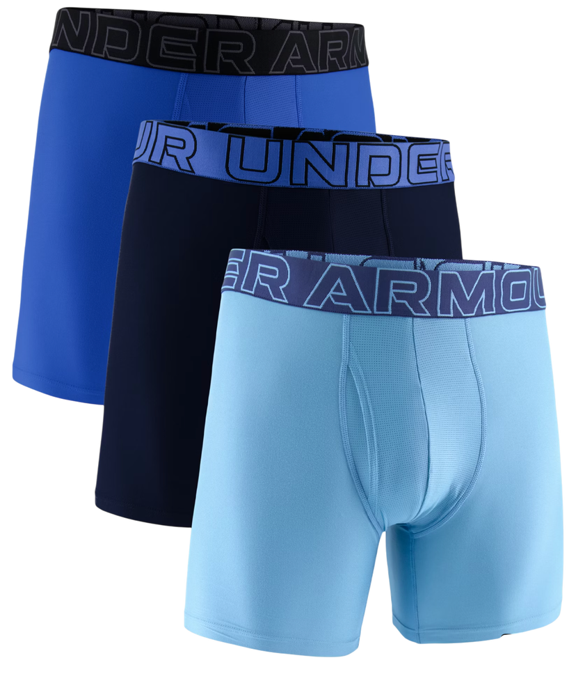 Boxerky Under Armour Under Armour SOLID 6in 3-Pack Boxer Shorts Modrá | 1383878-418