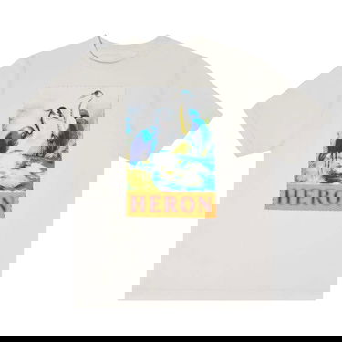 Tričko HERON PRESTON Halftone Heron Short-Sleeve Tee Biela | HMAA032F22JER0140146, 1