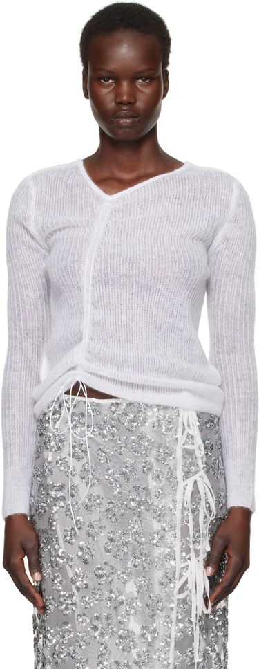 Sveter Cecilie Bahnsen Cecilie Bahnsen Ussi Knit Sweater Biela | 4.24KNI51004 USSI PULLOVER, 0