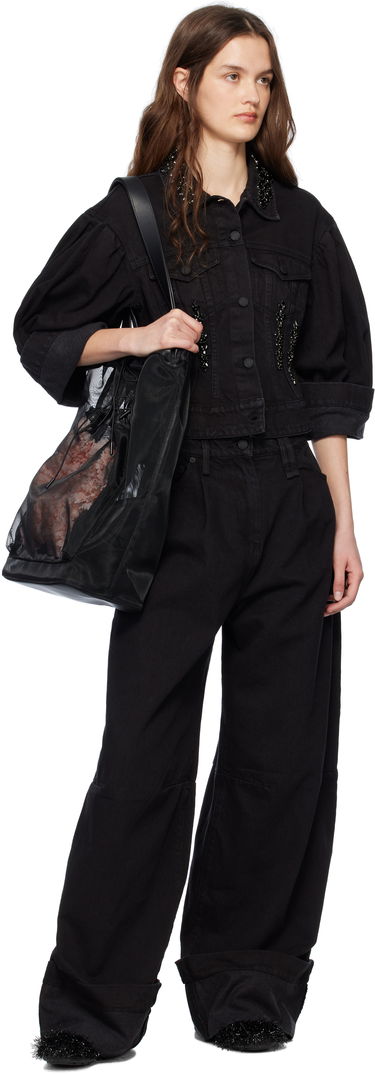 Tote bag Simone Rocha Simone Rocha Carnation Pocket Tote Čierna | BAG191F 0805, 3