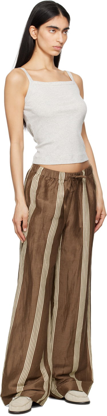 Nohavice rag & bone rag & bone Olivia Linen Trousers Hnedá | WAW25S70219321, 3