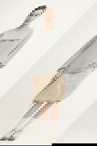 Mikina Carhartt WIP Embroidered Logo Crewneck Sweatshirt Šedá | I033647.32AXX, 4