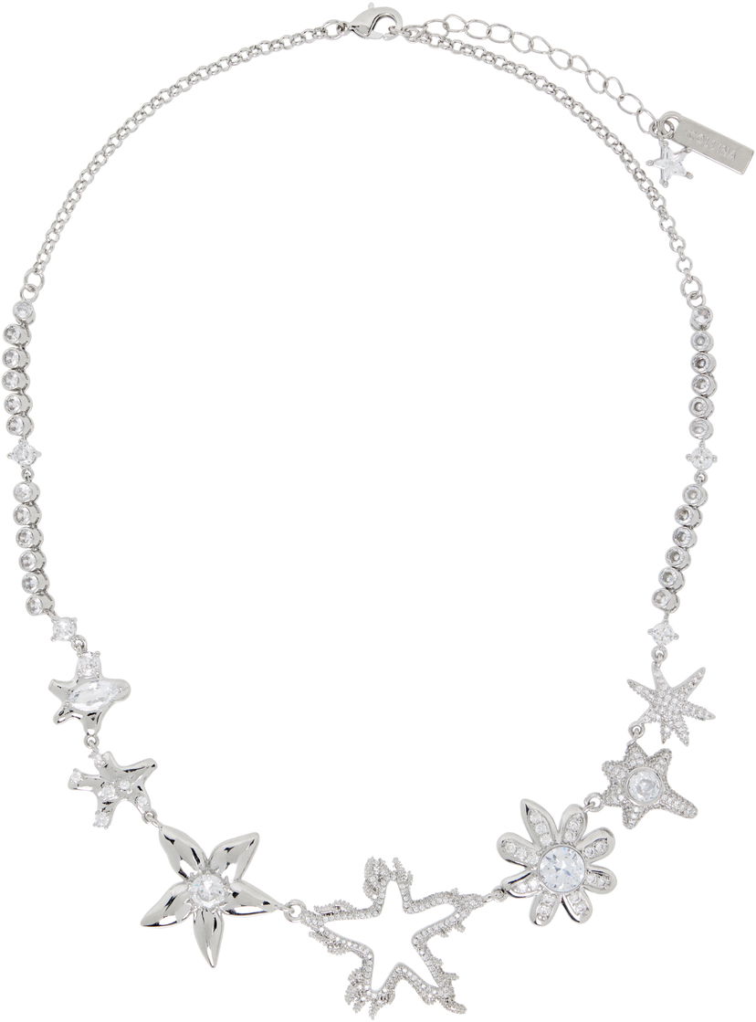 Náhrdelník Collina Strada Collina Strada Star Flame Constellation Crystal Charm Necklace Metalická | XX1306