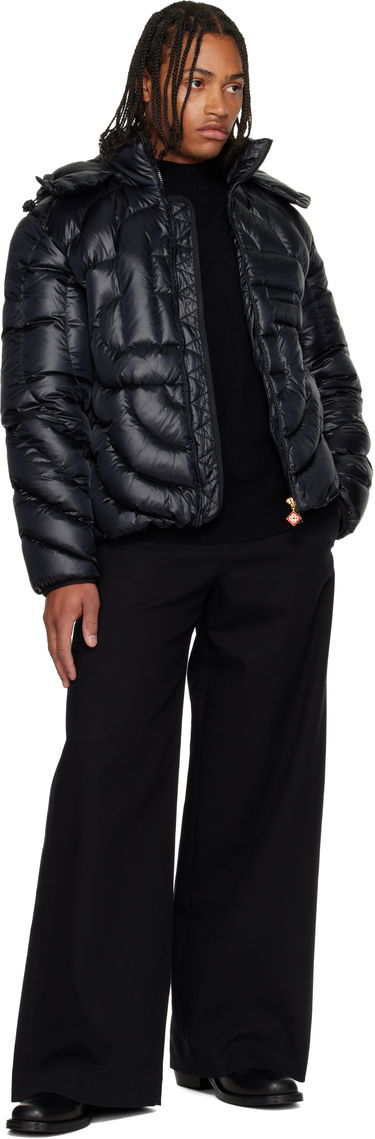 Prešívaná bunda Casablanca Monogram Quilted Nylon Down Puffer Jacket Čierna | M-AW25-OT-140-01, 3