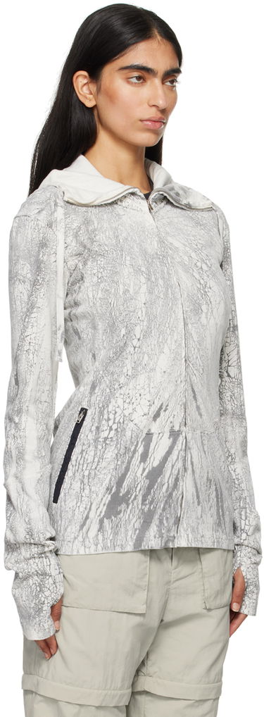 Mikina Acne Studios Acne Studios Dyed Zip-Up Hoodie Šedá | BI0203-, 1