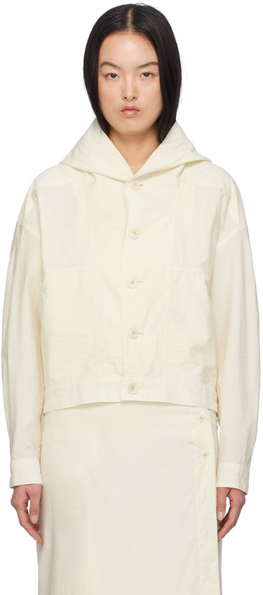 Bunda LEMAIRE LEMAIRE Women's Hooded Button-Up Jacket Biela | OW1067 LF1234, 0