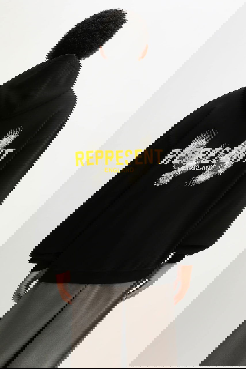 Mikina Represent Clo Graphic Cotton Hoodie LEGACY FALCONS Čierna | MLM100734, 0