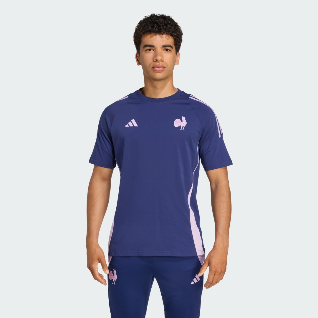 Tričko adidas Performance France Cotton T-Shirt Navy | JW7228, 0