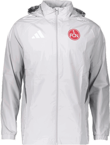Pláštenka adidas Originals 1. FC Nürnberg Hooded Rain Jacket Šedá | 6fcnji8961, 0