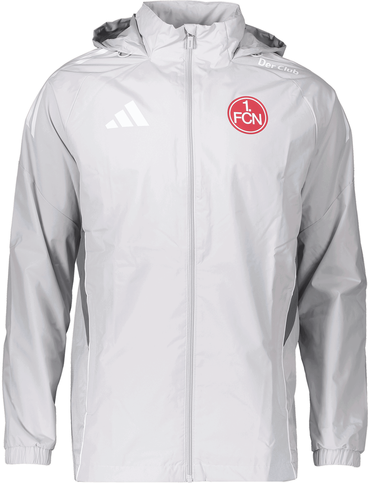 Pláštenka adidas Originals 1. FC Nürnberg Hooded Rain Jacket Šedá | 6fcnji8961, 0