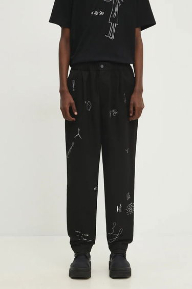 Nohavice UNDERCOVER Straight Leg Trousers Čierna | UC2D4505.2, 0