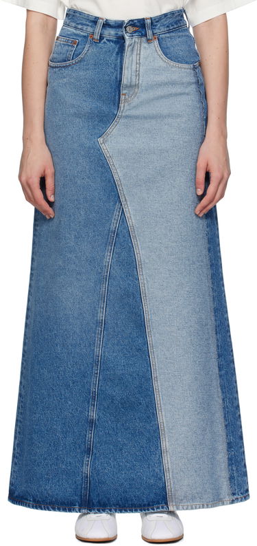 Sukňa Maison Margiela MM6 Maison Margiela Faded Denim Maxi Skirt Modrá | S52MI0025 M30018, 0