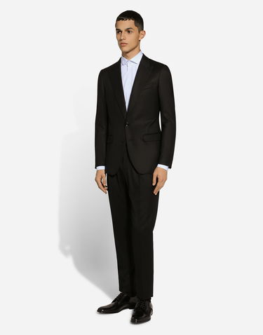 Bunda Dolce & Gabbana Dolce & Gabbana Taormina-Fit Single-Breasted Flannel Jacket Čierna | G2NW0TGI251N0000, 1