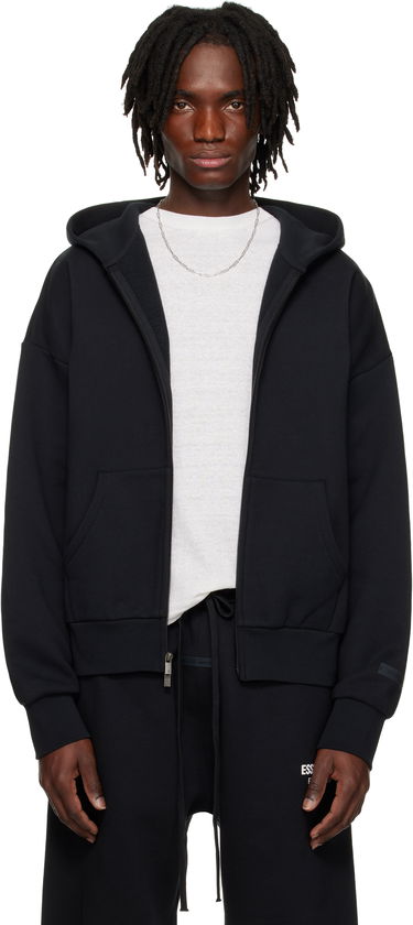Mikina Fear of God ESSENTIALS Classic Full Zip-Up Hoodie Čierna | 192AS254780F, 0