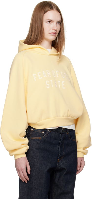 Mikina Fear of God Fear of God ESSENTIALS Cropped Fleece Raglan Hoodie Žltá | 192SP257828FW, 1