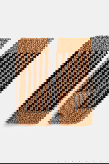 Doplnky UGG CHUNKY Knitted Striped Wool Blend Hat and Fingerless Gloves Set Rôznofarebný | 103605, 2