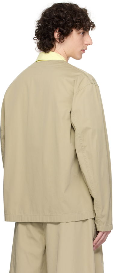 Košeľa LEMAIRE Lemaire Collarless Overshirt Béžová | OV1011 LF1352, 2