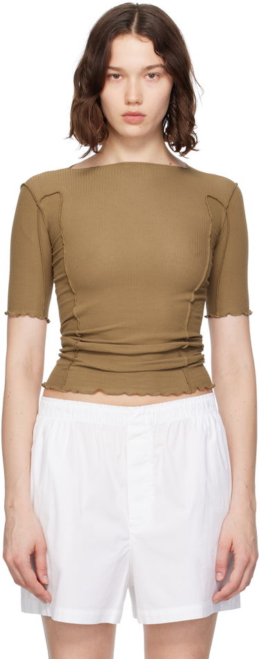 Tričko Baserange Baserange Omato 3/4 Sleeve T-Shirt Hnedá | TTO3-RB-SU25, 0