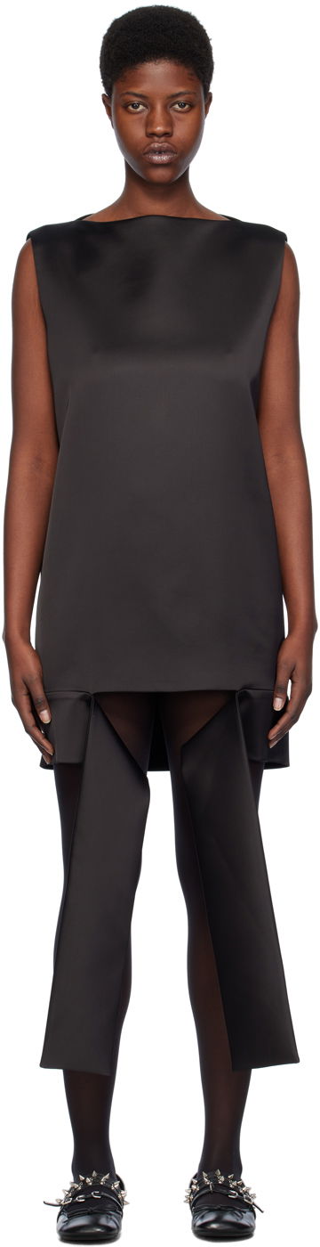 Šaty We11done We11done Satin Sleeveless Minidress with Origami Straps Čierna | WD-OP0-24-174-U-BK, 0