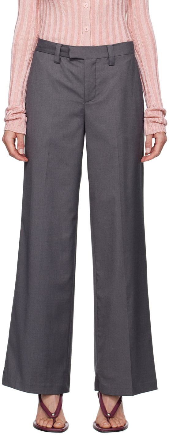 Nohavice GUIZIO Guizio Athalia Wide-Leg Trousers Šedá | P24205W103, 0
