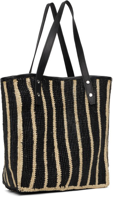 Tote bag rag & bone rag & bone Daily Leather-Trimmed Straw Tote Béžová | WHH24S1004TN04, 4