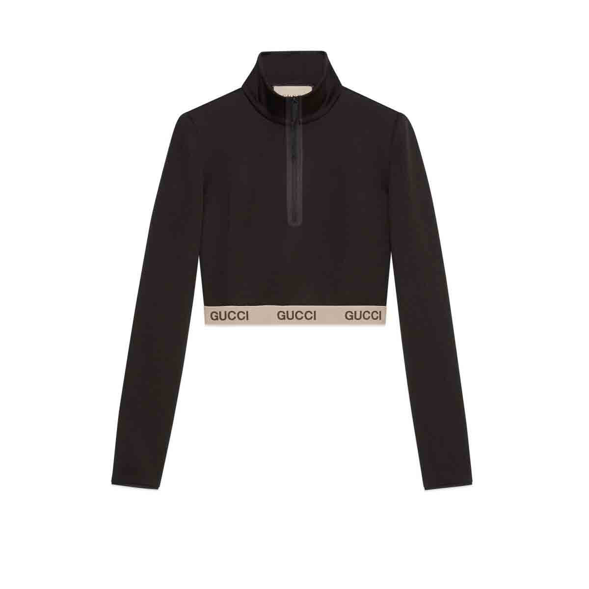 Crop Top Gucci The North Face x Cropped Top Black Čierna | 672399 XJDS6 1082, 0