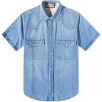 Košeľa Gucci Short Sleeve Denim Shirt Modrá | 729938-XDCC2-4447, 1
