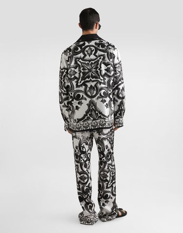 Košeľa Dolce & Gabbana Dolce & Gabbana Majolica Print Twill Vanity Shirt Biela | G5IF1THI1SVIN3TN, 2