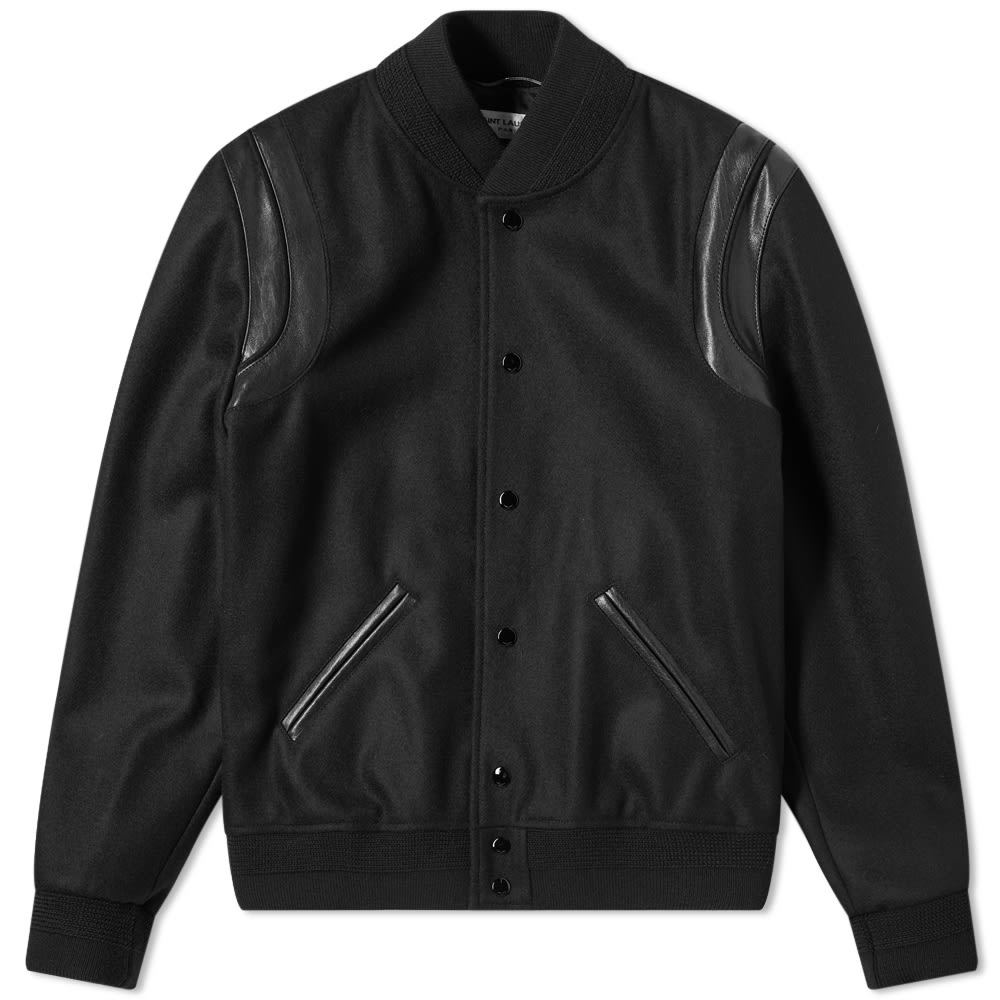 Bomber bunda Saint Laurent Light Wool Teddy Jacket Čierna | 354718-Y197Q-1000, 0