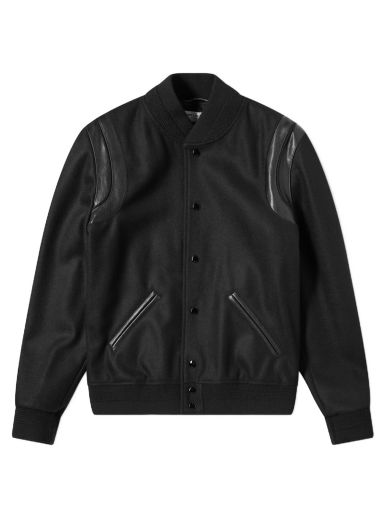 Bomber bunda Saint Laurent Light Wool Teddy Jacket Čierna | 354718-Y197Q-1000