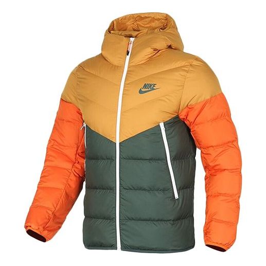 Prešívaná bunda Nike Sportswear Hooded Down Jacket Oranžová | CU0226-727