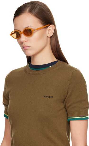 Slnečné okuliare Miu Miu Miu Regard Oval Sunglasses Oranžová | 0MU 04ZS 8056262145593, 3