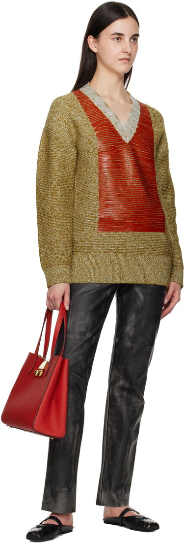 Kabelka Marni Marni Leather Trunkaroo Small Tote Červená | BMMP0150U0 P8185, 3