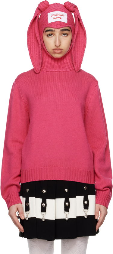 Sveter Charles Jeffrey Loverboy Charles Jeffrey LOVERBOY Merino Rabbit Balaclava Hoodie Ružová | 54090902, 0