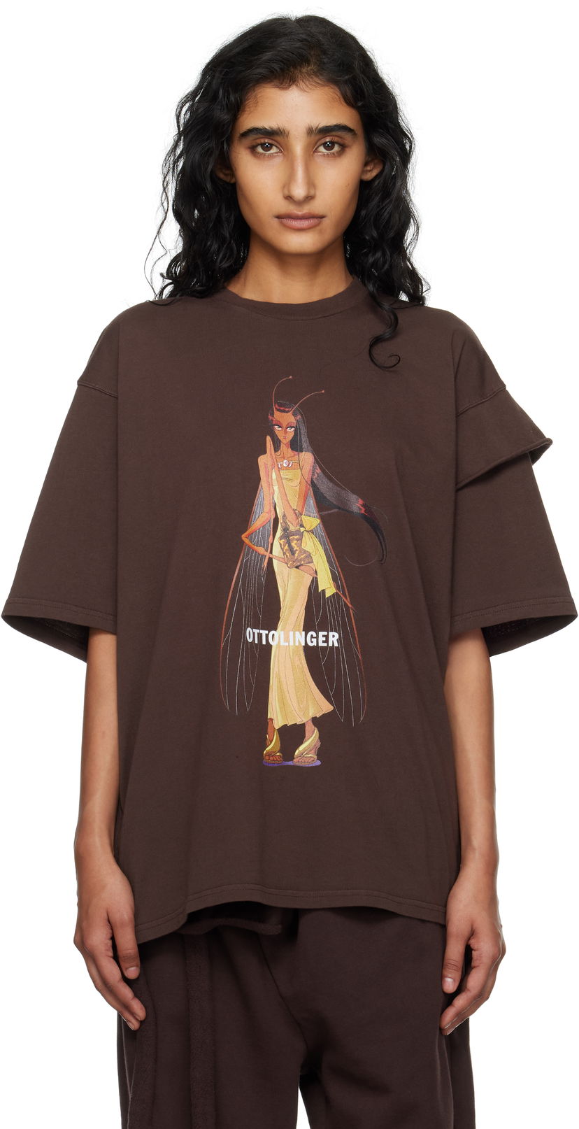 Tričko Ottolinger Ottolinger Deconstructed Boxy T-Shirt Hnedá | 115-102415-05