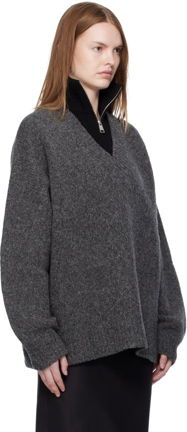 Sveter Nanushka Nanushka Kylen Half-Zip Sweater Šedá | NU25PFSW17197, 1