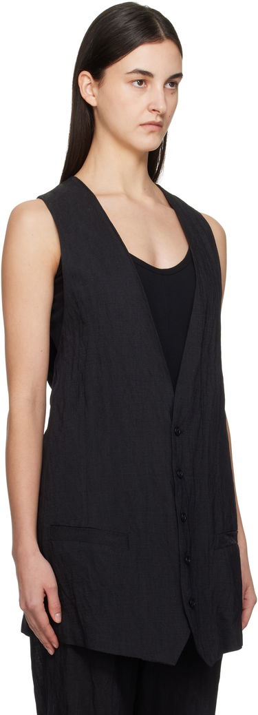 Vesta Maison Margiela MM6 Maison Margiela Crinkled Tailoring Vest Čierna | S52FB0093 M35253, 1