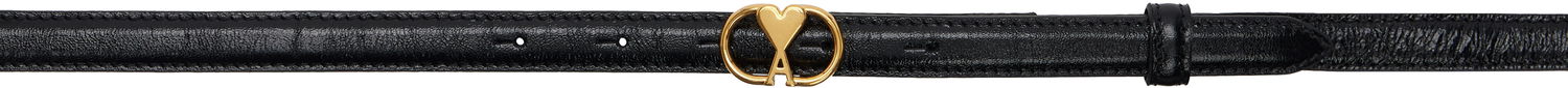Opasok AMI AMI Paris Ami de Coeur Leather Belt Čierna | UBL001.AL0051, 0