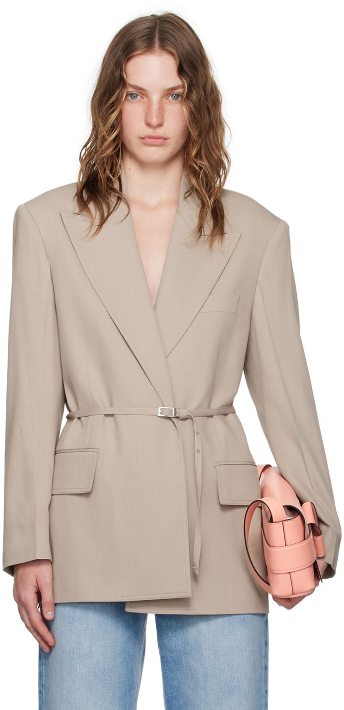 Single-Breasted Belted Blazer