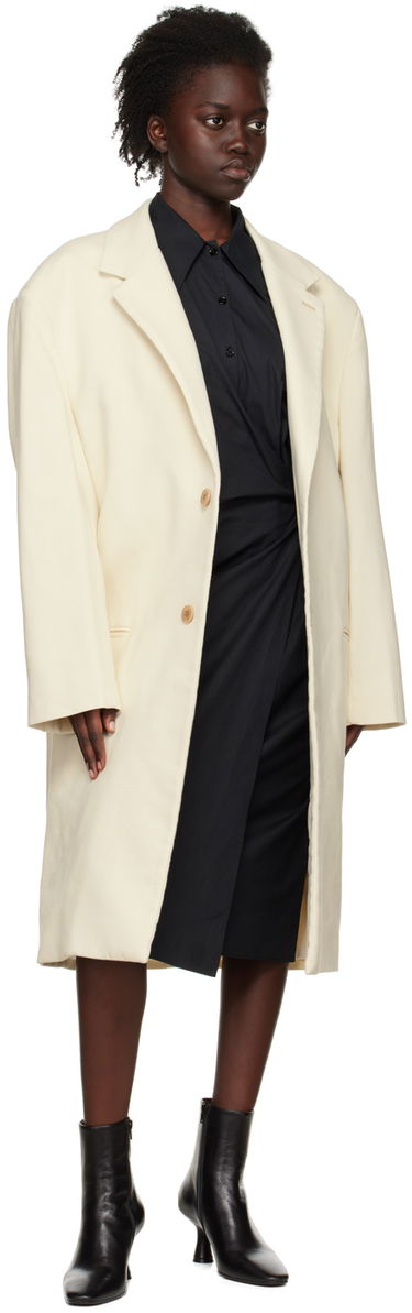 Kabáty LEMAIRE Lemaire Chesterfield Coat Béžová | CO185 LF842, 3