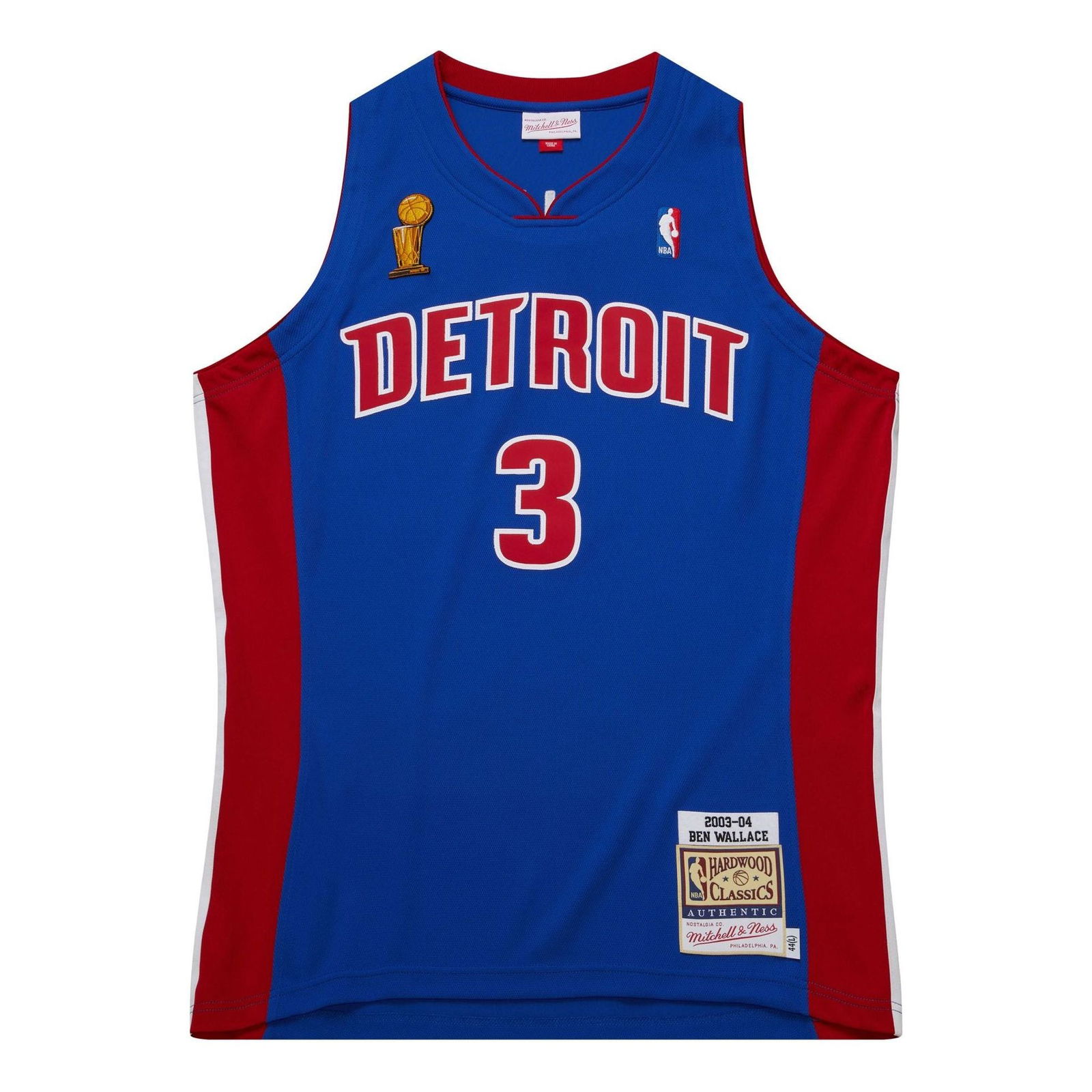NBA Detroit Pistons 2004 Finals Jersey 'Ben Wallace 3'