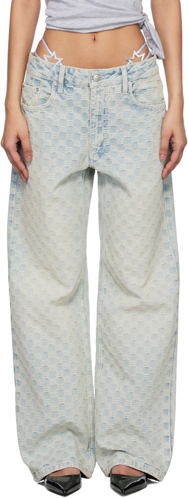 Džínsy MISBHV MISBHV Monogram Ocean Washed Wide-Leg Jeans Modrá | 250W316, 0