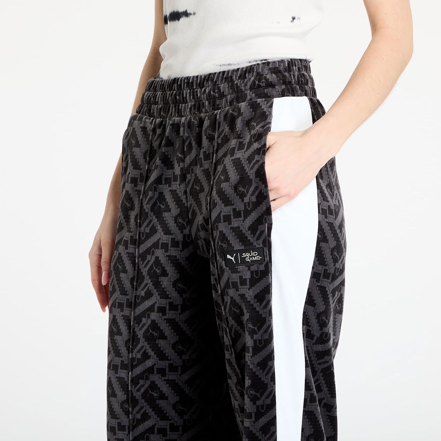 Nohavice Puma Squid Game x T7 Iconic Straight Track Pants Čierna | 62743301, 1