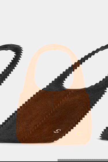 Taška cez rameno Coach Coach Lana Suede Shoulder Bag Hnedá | CBZ96, 0