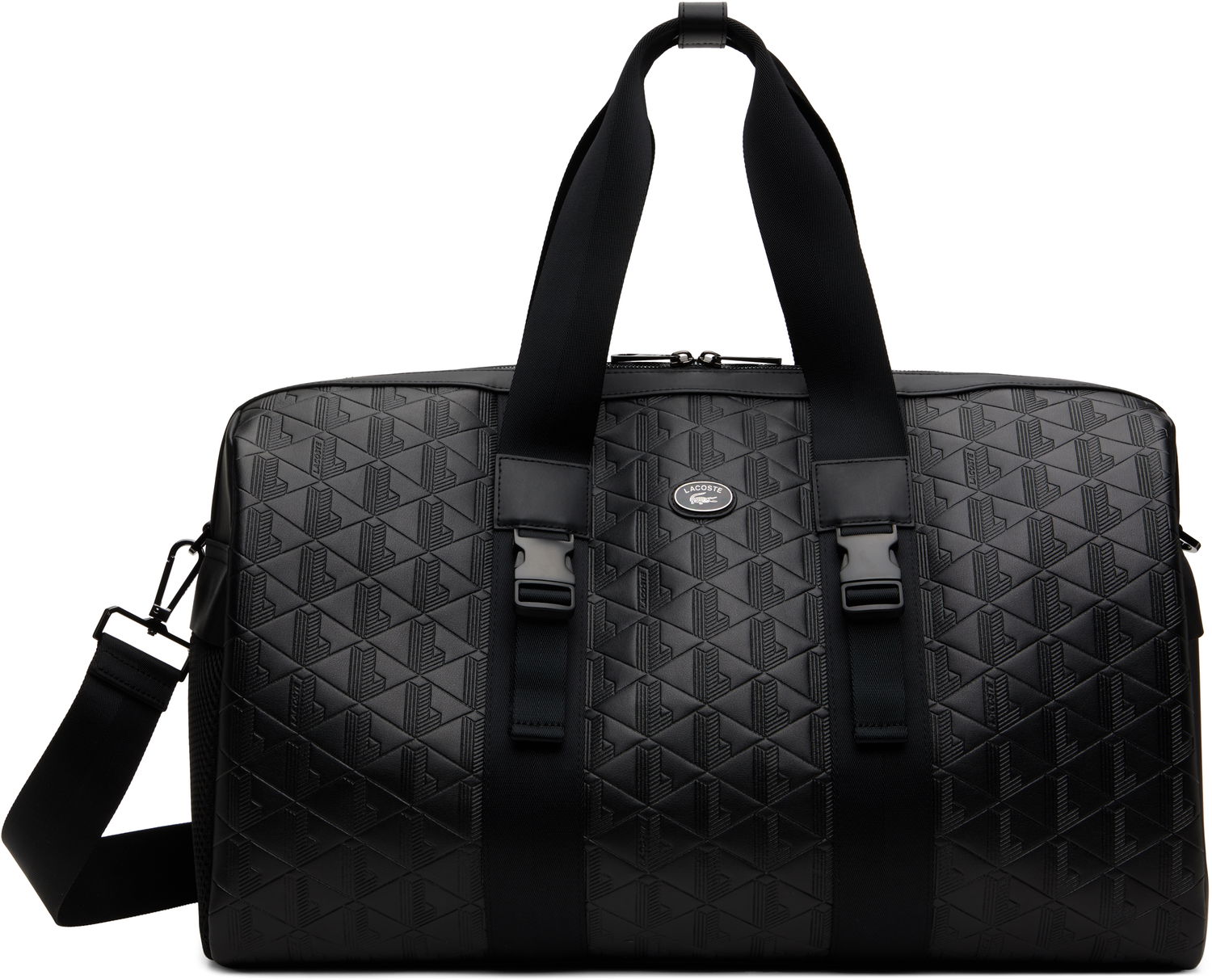 Cestovná taška Lacoste Lacoste Nomogram Leather Weekend Bag Čierna | NH4839MR_000, 0